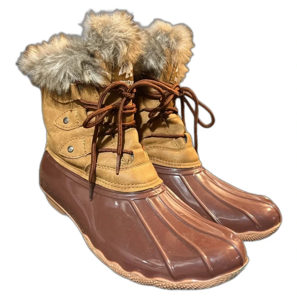 Frogg Toggs DriDucks Bailey Duck Boots Womens 9 Waterproof Fur Lined Snow